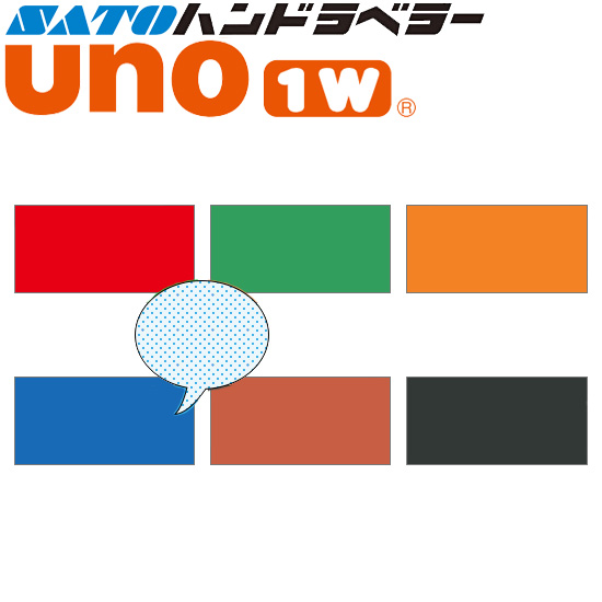 ハンドラベラー UNO1W ラベル 網点30％ 100巻 SATO サトー